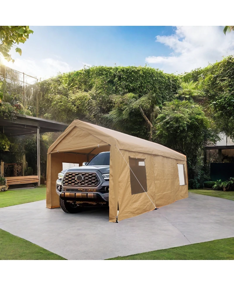 Streamdale Furniture 12x20Feet Heavy Duty Outdoor Portable Garage Ventilated Canopy Carports
