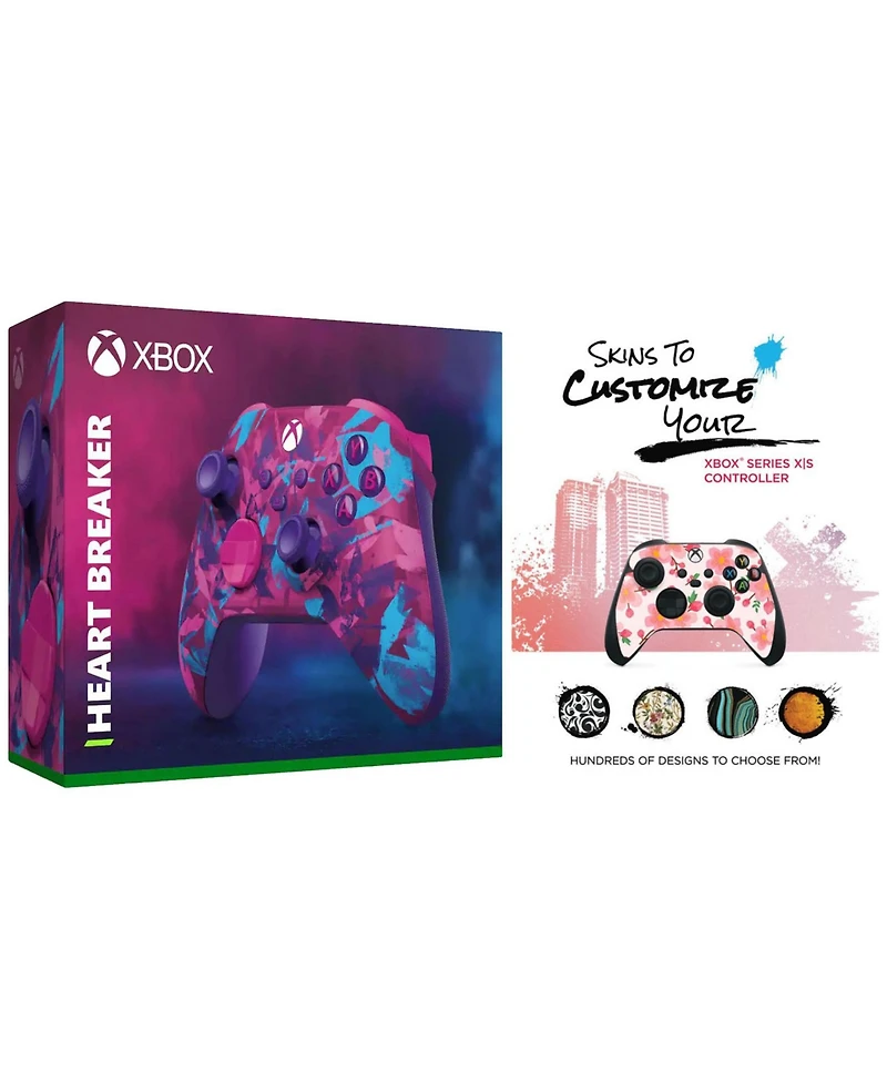 Microsoft Xbox Wireless Controller for Series X, Series S, Windows with MightySkins Custom Skin Code - Heart Breaker