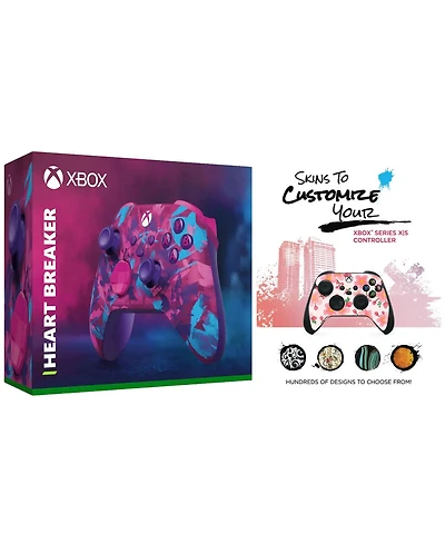 Microsoft Xbox Wireless Controller for Series X, Series S, Windows with MightySkins Custom Skin Code - Heart Breaker