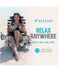 Ostrich The Deluxe Backpacker Portable Beach Chair with Cooler Bag