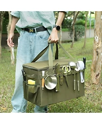 Piscifun 46L Camping Storage Trunk Organizer Durable Water Resistant Molle Utility Tote