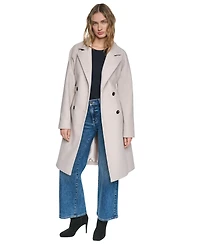 Dkny Women's Belted Notch Collar Coat