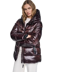Dkny Women's Shine Hooded Puffer Coat