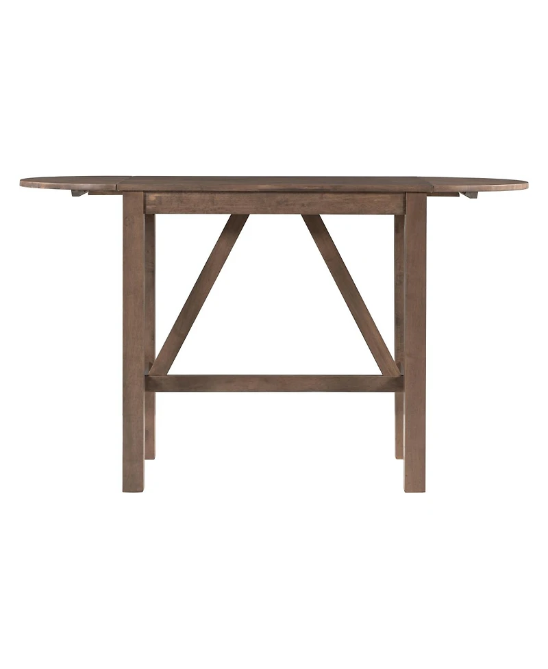Streamdale Furniture 3-Piece Wood Counter Height Drop Leaf Dining Set with 2 Upholstered Chairs