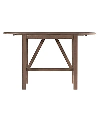 Streamdale Furniture 3-Piece Wood Counter Height Drop Leaf Dining Set with 2 Upholstered Chairs