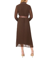 Vince Camuto Women's Pleated Button-Front Collared Midi Dress