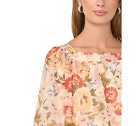 Vince Camuto Women's Square Neck Bubble Blouse