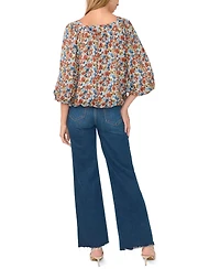 Vince Camuto Women's Square Neck Bubble Blouse