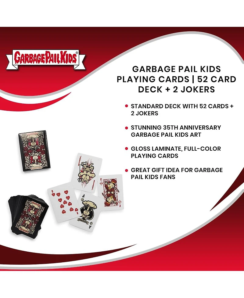 Garbage Pail Kids Playing Cards Designed By Hydro74 | 52 Card Deck + 2 Jokers | Standard Playing Cards, Poker Size | Deck Of Cards For Blackjack, Poke