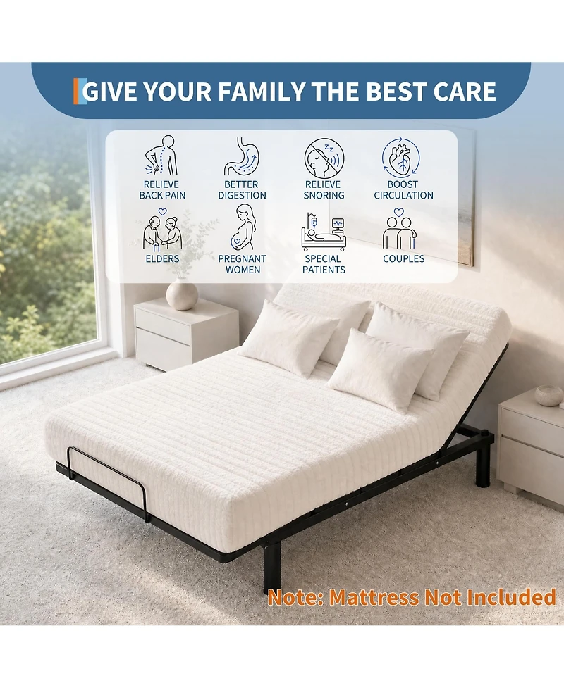 homfan Foldable Metal Platform Bed Frame