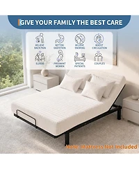 homfan Foldable Metal Platform Bed Frame