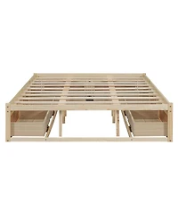 Streamdale Furniture Platform Bed with 6 Drawer