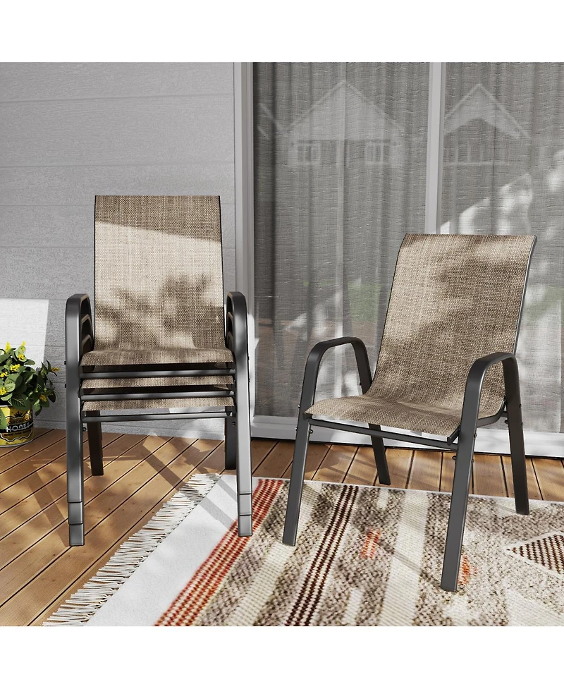 Streamdale Furniture Heavy-Duty Outdoor Teslin Fabric Chairs, 350 lbs Capacity, Ergonomic and Waterproof
