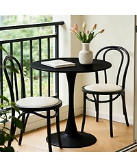 Streamdale Furniture 31.5-inch Modern Round Mdf Dining Table with Matte Iron Base