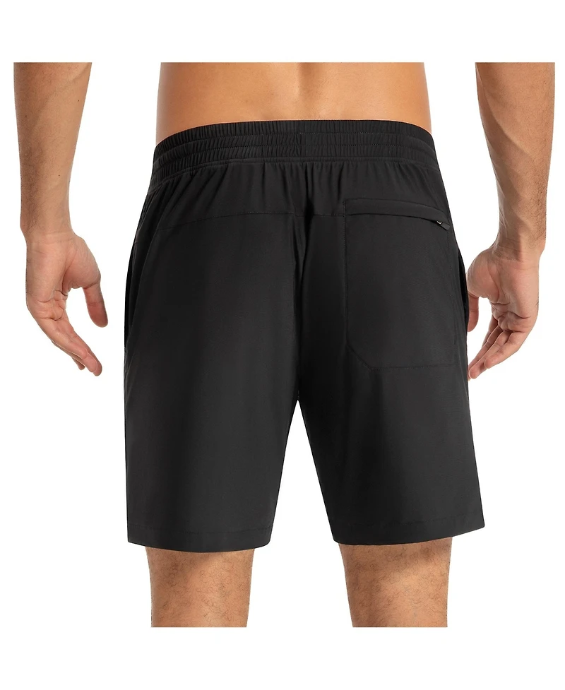 Alpine Swiss Men's Athletic Shorts 7" Inseam Quick Dry Gym Workout Zipper Pockets