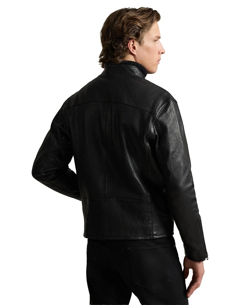 Polo Ralph Lauren Men's Cafe Racer Leather Jacket