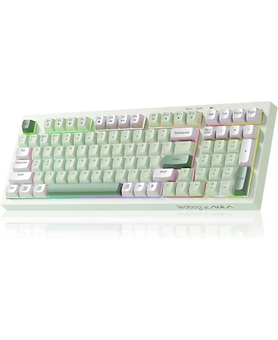 Aula K99 Wireless Gaming Keyboard, Bluetooth Creamy Typewriter Full Rgb Backlit with Number Pad