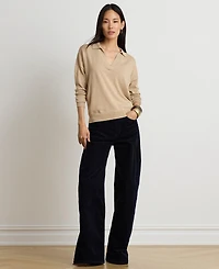 Lauren Ralph Women's V-Neck Polo Sweater