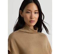 Lauren Ralph Women's Mock Neck Cap-Sleeve Sweater