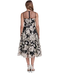 Eliza J Petite Jewel Neck Sleeveless Midi Dress