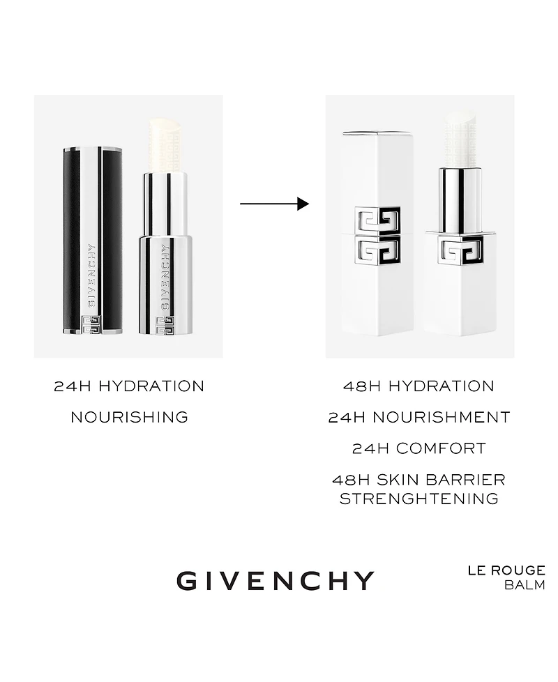 Givenchy Le Rouge Hydra Hyaluronic Acid and Peptides Lip Balm, 0.12 oz.