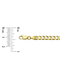 Italian Gold Solid Curb Chain 22" Necklace in 10k Yellow Gold