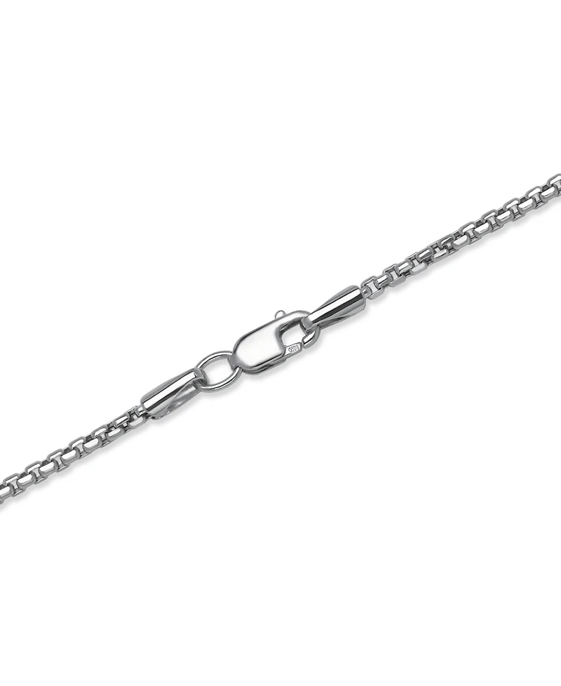 Macy's Diamond-Cut Box Chain 20" Necklace in 14k White Gold