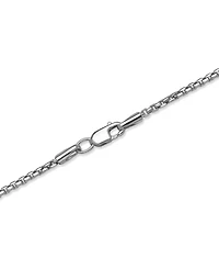 Macy's Diamond-Cut Box Chain 20" Necklace in 14k White Gold