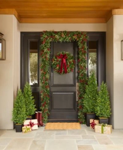 Balsam Hill Boxwood Berries Garland Boxwood Berries Wreath