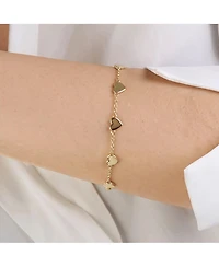 The Lovery Heart Station Chain Bracelet 14K Gold-Plated Sterling Silver