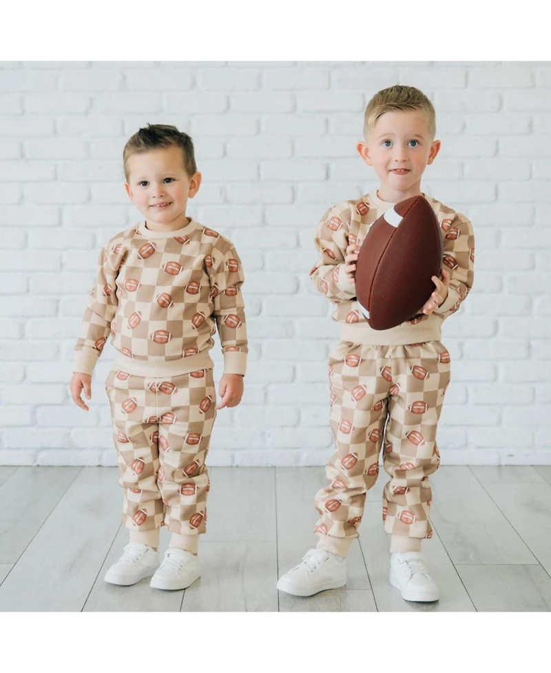 Sweet Wink Big Boys Football Checkered Sweatshirt