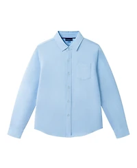 Andy & Evan Big Boys Andy and Evan Blue Knit-Tech Shirt