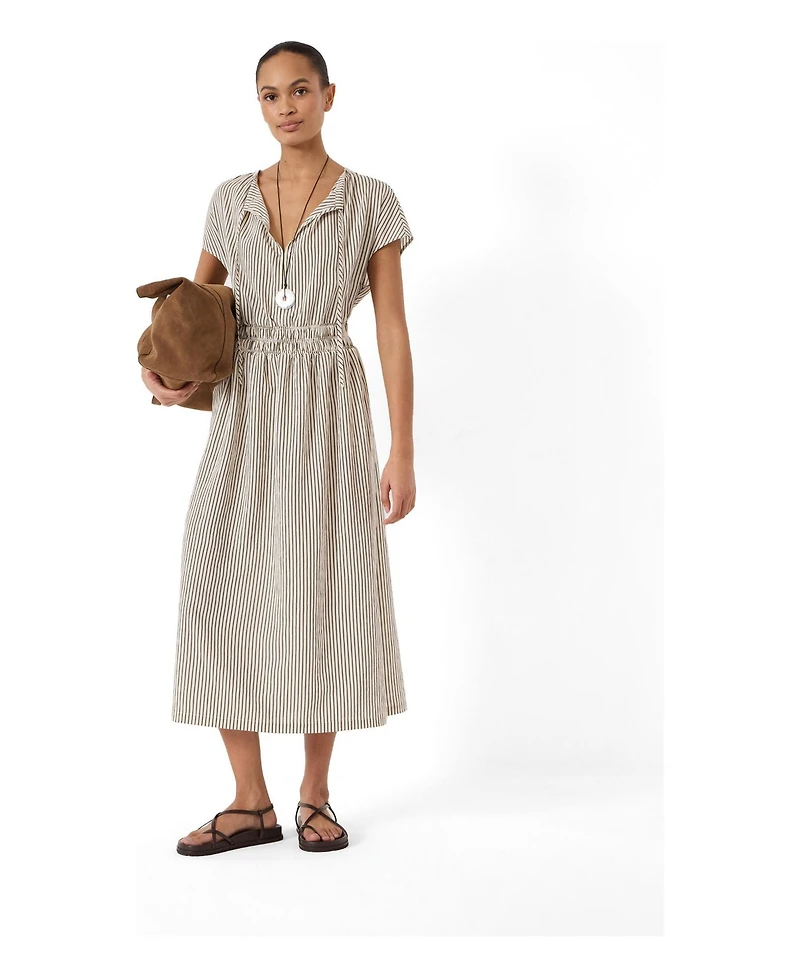 Hush Women's Nika Smocked Waistband Cotton Midi Dress
