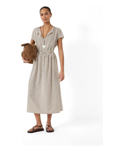 Hush Women's Nika Smocked Waistband Cotton Midi Dress