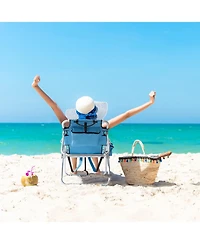 Aofar Beach Chair 5-Level Adjustable With Cooler Storage Bags