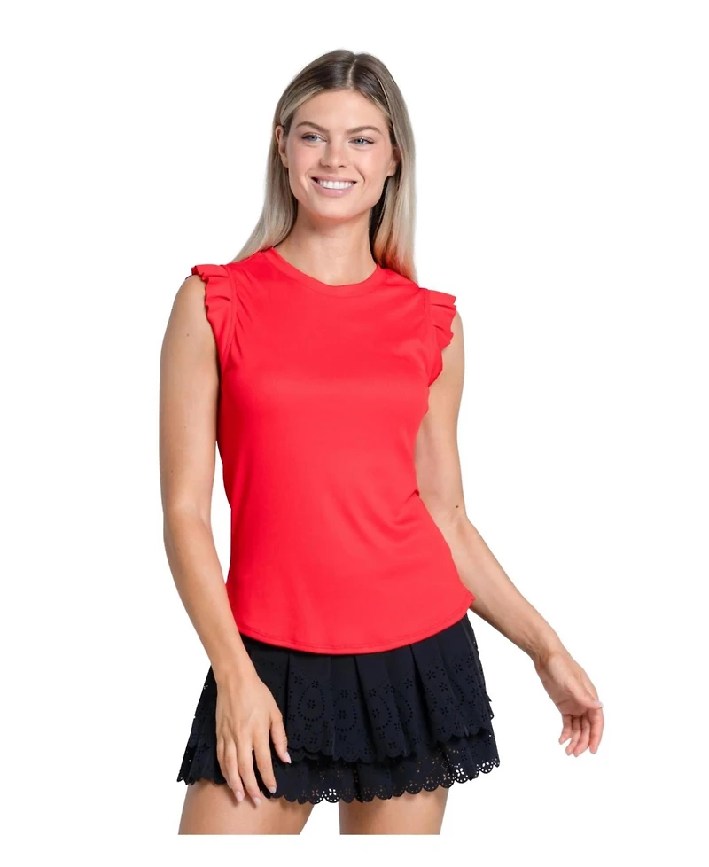 Lucky Love Women's Bring It On Ribbed Tennis Tank