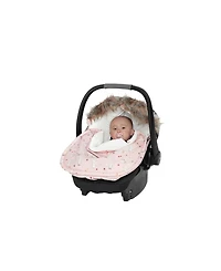 Deux par Deux Baby Girl Bunting Bag for Car Seats and Strollers Pink Animal Print
