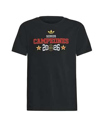 Adidas Big Boys and Girls Black Spain National Team 2026 Fifa World Cup Champions We Are T-Shirt