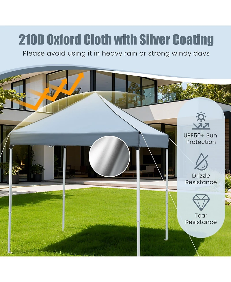 Sugift 6.5x6.5 feet Pop Up Canopy Tent with 4 Sidewalls UPF50+ and Wheeled Bag