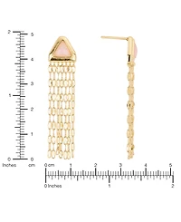 Macy's Gold-Plated Rose Quartz Triangle Waterfall Drop Earrings