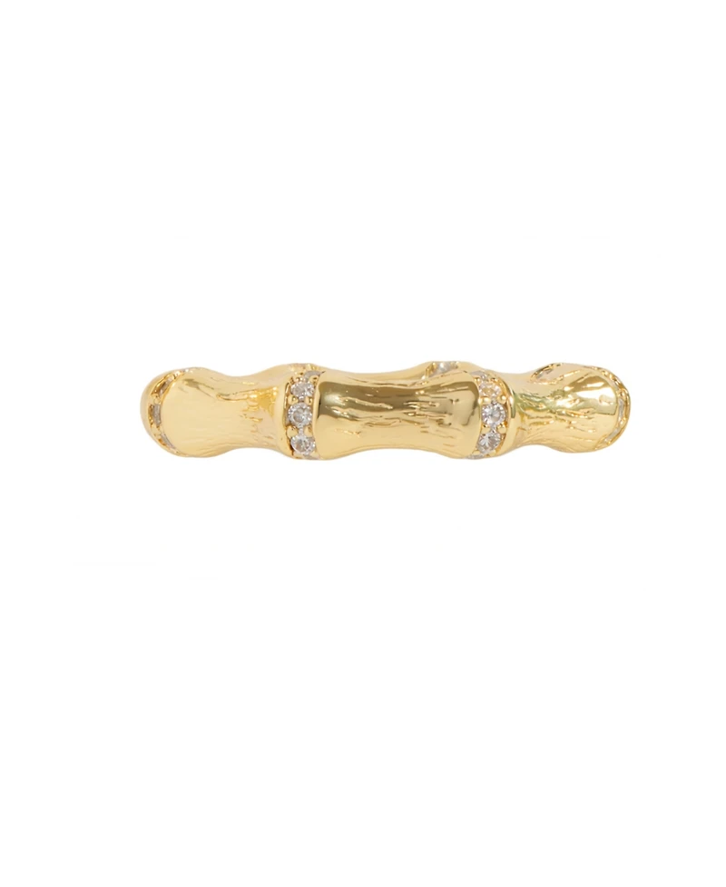 Macy's Gold-Plated Cubic Zirconia Textured Ring