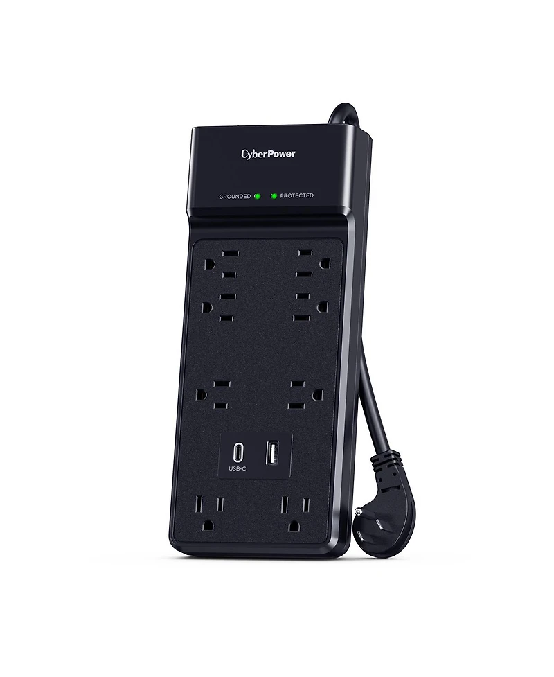 CyberPower CSP806UC18 8-Outlet Usb-Charging Surge Protector for Computers, Monitors, Tablets & Smartphones