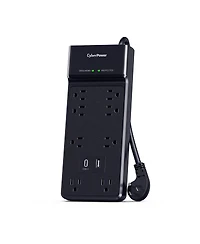 CyberPower CSP806UC18 8-Outlet Usb-Charging Surge Protector for Computers, Monitors, Tablets & Smartphones