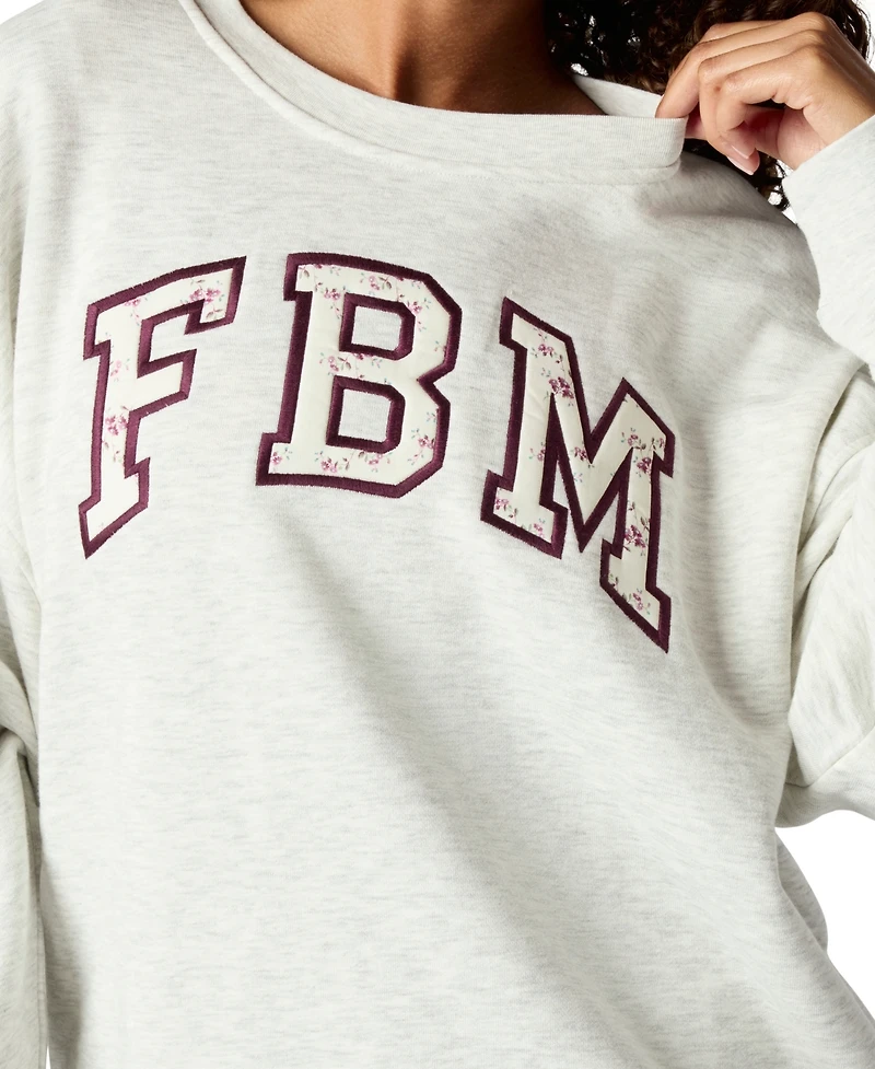 Florence By Mills Juniors' Crewneck Long-Sleeve Sweatshirt