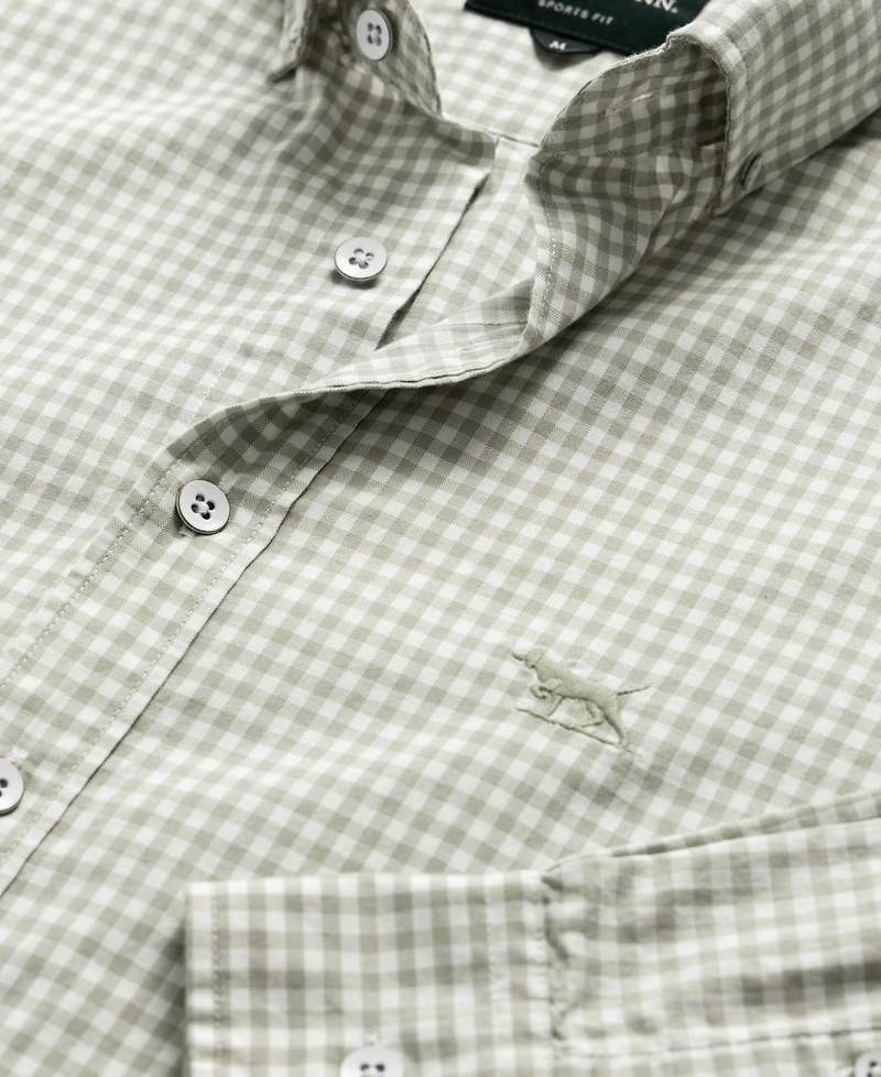 Rodd Gunn Men's Check Oxford Long Sleeve Slim Fit Shirt