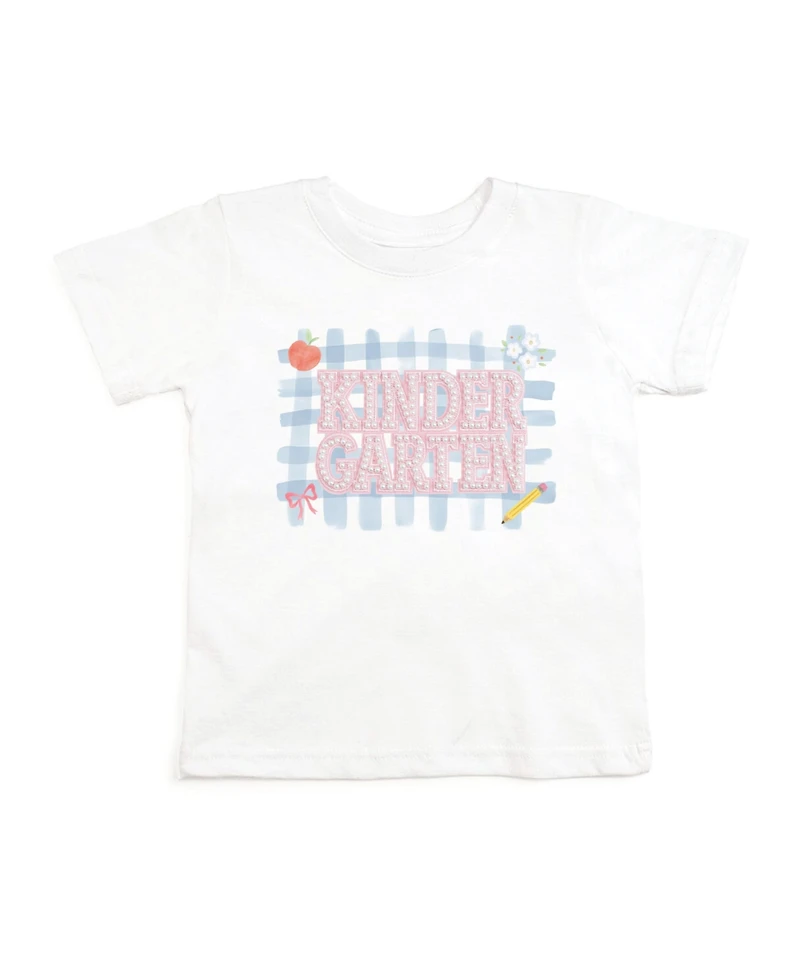 Sweet Wink Toddler Girls Kindergarten Pearl Patch Short Sleeve T-Shirt