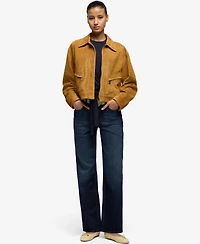 7 For All Mankind Women's Stovepipe Straight Mid-Rise Jeans