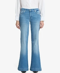 7 For All Mankind Women's Dojo Tailorless Mid-Rise Flare Jeans