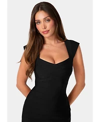 Bebe Women's Cap-Sleeve Bandage Mini Dress