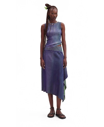 Desigual Women's Long iridescent knit skirt